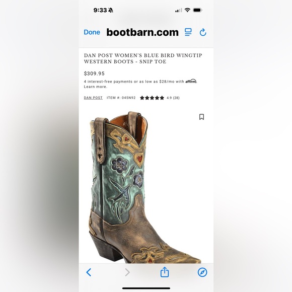 DAN POST Embroidered WESTERN Cowboy Boots!! - Picture 14 of 14